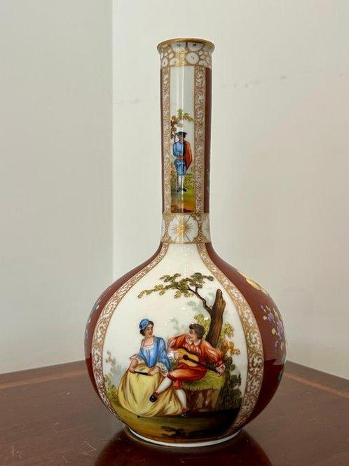 Vaas - Vaso poecellana Fijn XiX - Porselein, Antiek en Kunst, Antiek | Glas en Kristal