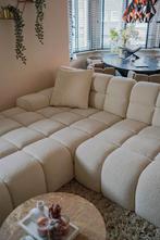 Loungebank Trentino, stof beige, creme, met longchair, Verzenden, Nieuw, 150 cm of meer, 200 tot 250 cm