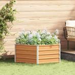 vidaXL Verhoogd Tuinbed Hout Uiterlijk 129 x 129 x 45 cm, 100 cm of meer, Verzenden, Nieuw, Metaal