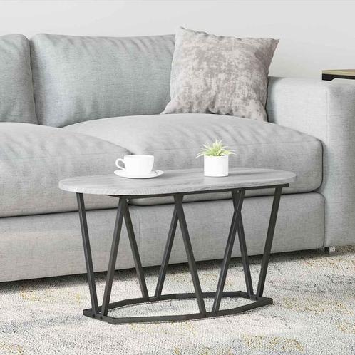 vidaXL Salontafel Grijs 80 x 40 x 40,5 cm Geperst Hout en, Huis en Inrichting, Tafels | Salontafels, Nieuw, Minder dan 50 cm, Overige houtsoorten
