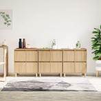 vidaXL Dressoirs 3 st 60x35x70 cm bewerkt hout sonoma, Huis en Inrichting, Kasten | Dressoirs, Verzenden, Nieuw, 50 tot 100 cm