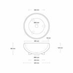 Opzet Wastafel  Bulbo Beton 40x18 cm (6 Kleuren), Doe-het-zelf en Verbouw, Sanitair, Ophalen of Verzenden, Nieuw