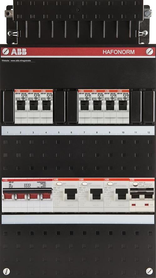 ABB Hafonorm PV-Groepenkast | HS 40A - 7 groepen - 3 x ALS, Doe-het-zelf en Verbouw, Elektra en Kabels, Nieuw, Ophalen of Verzenden
