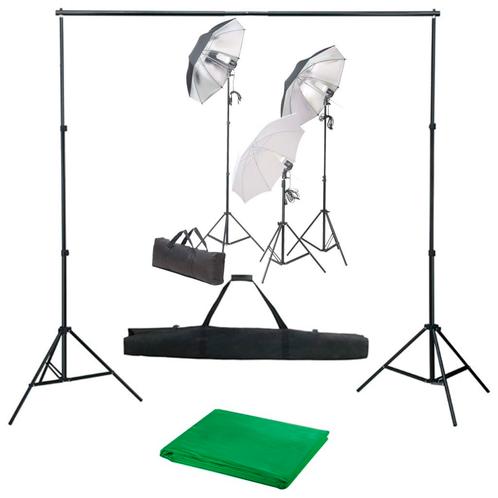vidaXL Fotostudioset met verlichtingsset en achtergrond, Audio, Tv en Foto, Fotografie | Fotostudio en Toebehoren, Nieuw, Verzenden