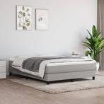 vidaXL Boxspring bed stof lichtgrijs 140x200 cm, Huis en Inrichting, Slaapkamer | Bedden, Verzenden, 140 cm, 200 cm, Nieuw