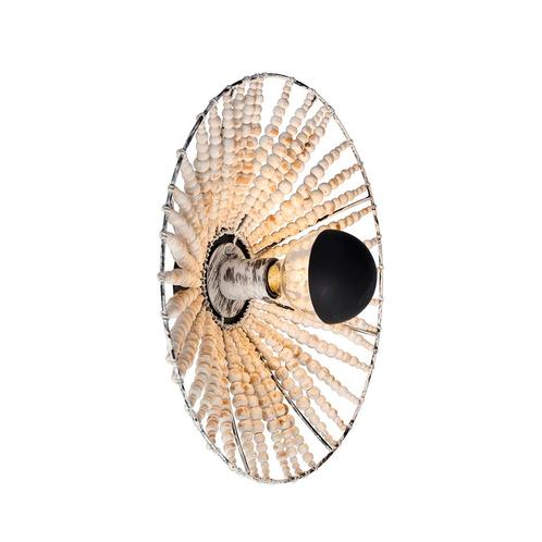 Oosterse wandlamp beige met kralen - Moti, Huis en Inrichting, Lampen | Wandlampen, Nieuw, Overige materialen