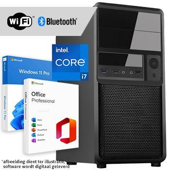 Core i7 compleet - WiFi + BT + Windows + Office 2024 (Word,, Computers en Software, Desktop Pc's