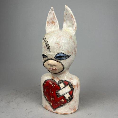 Iwo Rynkiewicz (XX-XXI) - THE hurted heart - hand made, Antiek en Kunst, Kunst | Schilderijen | Modern