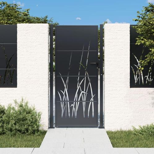 vidaXL Poort 105x180 cm met grasontwerp staal, Tuin en Terras, Tuinpoorten, Nieuw, Verzenden