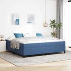 vidaXL Boxspringbed Blauw 200 x 200 cm Fluweel, Verzenden, Nieuw, Blauw, Stof