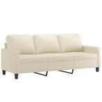 3-zits Bank Creme - Tweedekansje! Ruime Familiebank, 150 tot 200 cm, 75 tot 100 cm, Ophalen of Verzenden, Rechte bank