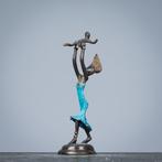 Beeldje - Bronzen beeld Moeder en kind - Brons, Antiek en Kunst