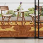 vidaXL Terrastegels acaciahout 30 x 30 cm verticaal patroon, Verzenden, Nieuw