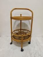 Serveerwagen - Hout - Rotan tafel