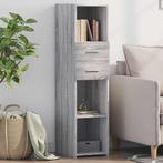vidaXL buffetkast 30x42,5x124 cm bewerkt hout grijs sonoma, Huis en Inrichting, Kasten | Buffetkasten, Minder dan 50 cm, Verzenden