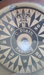 Kompas - Messing, hout - C. Plath - Scheepskompas, Antiek en Kunst