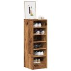 vidaXL Schoenenkast 32x35x92 cm bewerkt hout oud houtkleurig, Verzenden, Nieuw