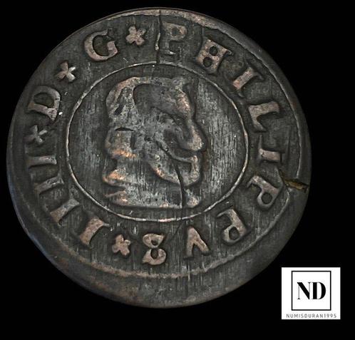 Koninkrijk Spanje. Felipe IV. 16 Maravedís 1664 - Segovia, Postzegels en Munten, Munten | Europa | Niet-Euromunten