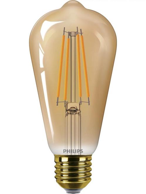 Philips LED Rustieklamp ST64 E27 3.1W 250lm 1800K Goud Ni..., Huis en Inrichting, Lampen | Overige, Nieuw, Ophalen of Verzenden