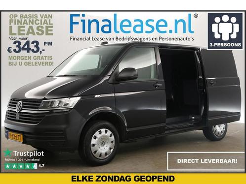 Volkswagen Transporter 2.0 TDI L1H1 Airco Cam Carplay €343pm, Auto's, Bestelauto's, Lease, Handgeschakeld, Diesel, Zwart, Volkswagen