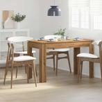 vidaXL Eettafel 120x60x76 cm bewerkt hout artisanaal, Verzenden, Nieuw