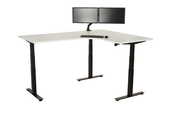 Hoekbureau rond YOUP zwart-wit 160x120, Zakelijke goederen, Kantoor en Winkelinrichting | Kantoormeubilair en Inrichting, Ophalen of Verzenden