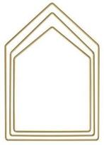 Metalen ring goud gelakt huisframe gesorteerd 19 cm 23 27,5, Huis en Inrichting, Ophalen of Verzenden, Nieuw