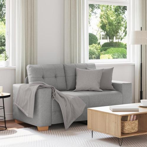 vidaXL Loveseat 120 cm stof wolkengrijs, Huis en Inrichting, Banken | Bankstellen, Nieuw, Minder dan 150 cm, Stof, Verzenden