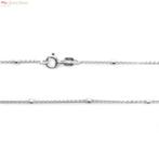 Zilveren kabel bolletjes ketting 50 cm, Verzenden, Nieuw, Zilver