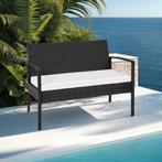 Wicker zitgroep Sparta 3+1 - zwart, Tuin en Terras, Tuinsets en Loungesets, Verzenden, Nieuw