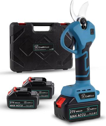 CraftRoot® Elektrische Snoeischaar Incl. Opbergkoffer en 2X beschikbaar voor biedingen