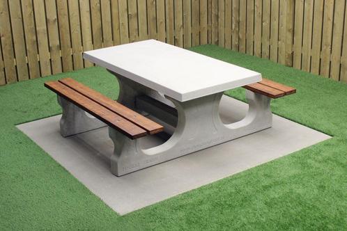 Rockwood® Betonnen Picknickset DeLuxe 1.80m, Tuin en Terras, Picknicktafels, Nieuw, Hout, Rechthoekig, Ophalen of Verzenden