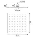 Regendouche Chroom 25x25cm | Nieuw | Scherpe Prijs, Ophalen of Verzenden, Nieuw, Met douche