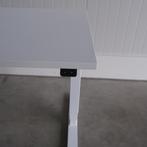Elektrisch zit-sta bureau, 160x80cm, H63-130cm, Wit, BR92, Ophalen of Verzenden, In hoogte verstelbaar, Gebruikt, Stabureau