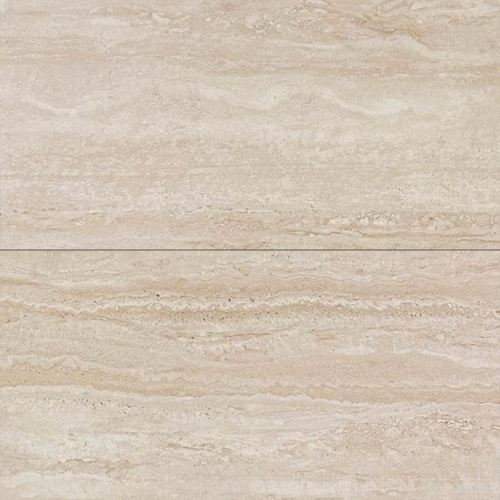 Vloertegel / wandtegel travertine creme 59.7x119.6, Doe-het-zelf en Verbouw, Tegels, Vloertegels, Nieuw, 10 m² of meer, Keramiek