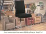 Leren eetkamerstoel Remix - Toledo Nero (zwart) - Sledepoot, Huis en Inrichting, Stoelen, Zwart, Nieuw, Ophalen of Verzenden, Eén