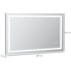 TRUUSK Badkamerspiegel Met LED-verlichting 100x60cm, Waterdi, Huis en Inrichting, Woonaccessoires | Spiegels, Verzenden, Nieuw