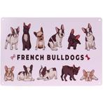 Metalen plaatje Franse Bulldogs - French Bulldogs - 33x21 cm, Ophalen of Verzenden, Nieuw