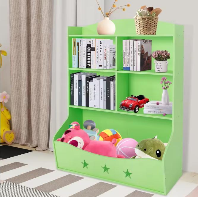 Kinderboekenkast met Speelgoedopberger – Kast 76,5×34×93 cm, Huis en Inrichting, Kasten | Overige, Nieuw, Verzenden