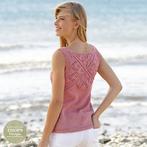 Patroon Gebreid Topje Dames Butterfly Heart met kantpatr, Hobby en Vrije tijd, Breien en Haken, Ophalen of Verzenden, Nieuw