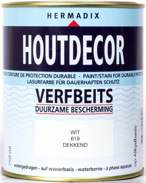 Houtdecor 619 wit 750 ml, Doe-het-zelf en Verbouw, Verf, Beits en Lak, Nieuw, Verzenden