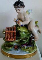 Aelteste Volkstedter - Beeldje - Chérubin avec Oiseaux -