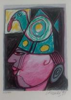 Corneille (1922-2010) - Clown aux grosses joues, Antiek en Kunst