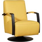 Gele fauteuils, Huis en Inrichting, Fauteuils, Ophalen of Verzenden, Nieuw, Leer