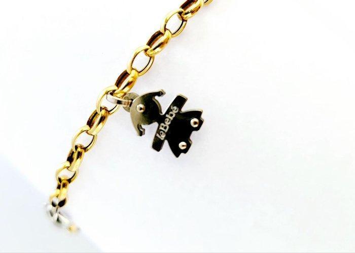 Bedelarmband - 9 kt. Geel goud, Witgoud, Sieraden, Tassen en Uiterlijk, Antieke sieraden
