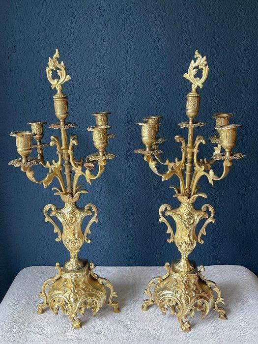 Kaarsenhouder (2) - Brons, Antiek en Kunst, Antiek | Overige Antiek