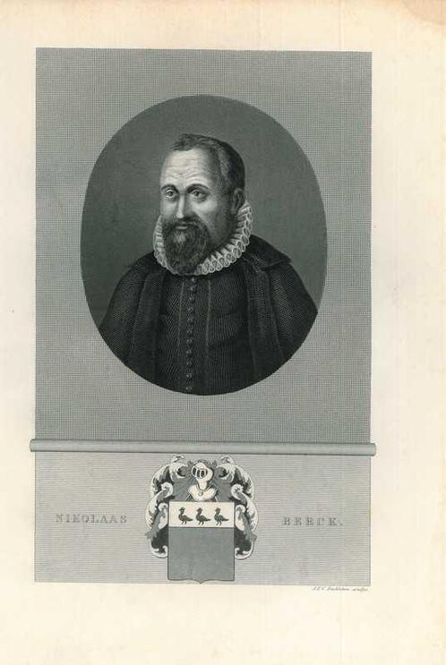 Portrait of Nicolaas Berck, Antiek en Kunst, Kunst | Etsen en Gravures