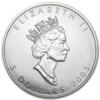 Canadian Maple Leaf 1 oz 2003 (684.750 oplage), Zilver, Losse munt, Verzenden, Noord-Amerika