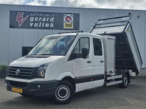 Volkswagen Crafter 2.0 TDI KIPPER TREKHAAK 6-ZITPLAATSEN 350, Auto's, Bestelauto's, Lease, Overige kleuren, Handgeschakeld, Wit