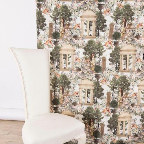 Decoratief bloemrijk textiel Giardino Segreto –, Antiek en Kunst, Antiek | Kleden en Textiel